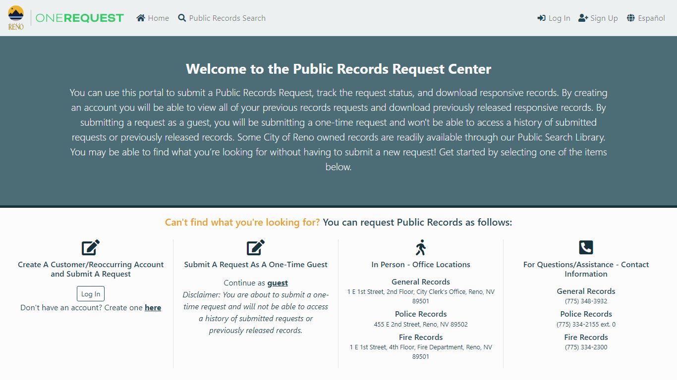 Public Records | City of Reno - Reno, Nevada